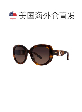 自营salvatore ferragamoSF727S 214 Dark Havana/Brown Gradient