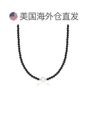 自营Ross-Simons 8.5-9 毫米养殖珍珠和 4-4.5 毫米玛瑙珠项链，1