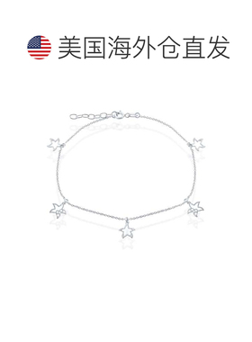 自营simona925 纯银吊坠海星镂空脚链 - 银白色 美国奥莱直发