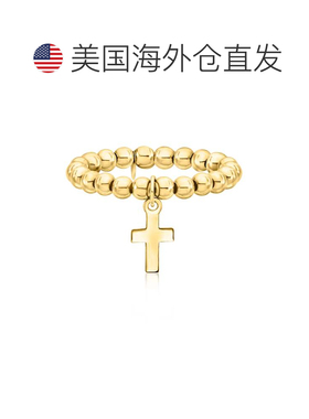 自营RS Pure by Ross-Simons 3mm 14kt Yellow Gold Bead Stretch