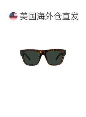 自营givenchyGv40002u矩形龟形太阳镜，带光滑的手臂-灰色 美国奥