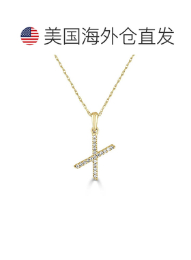 自营sabrina14k 金和钻石初始项链 - 黄色 x 美国奥莱直发吊坠