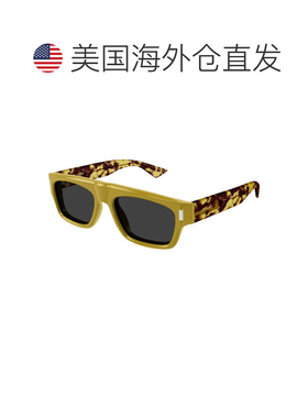 自营Saint Laurent Sunglasses Square Full Rim, Black Frame An