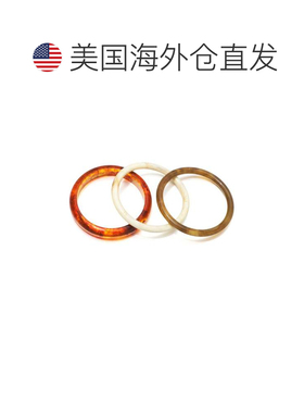 自营adornia3-Piece Resin Bangle Set - brown 美国奥莱直发