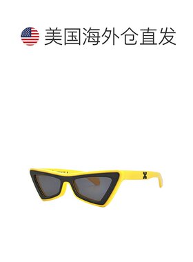 自营 off-white米白色猫眼全边太阳镜，白色镜架，深灰色镜片Oeri