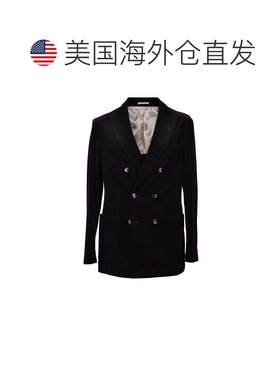 自营Brunello Cucinelli Cotton Men's Blazer - black 美国奥莱
