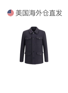 自营Tom Ford Fleece Wool Men's Coat - blue 美国奥莱直发