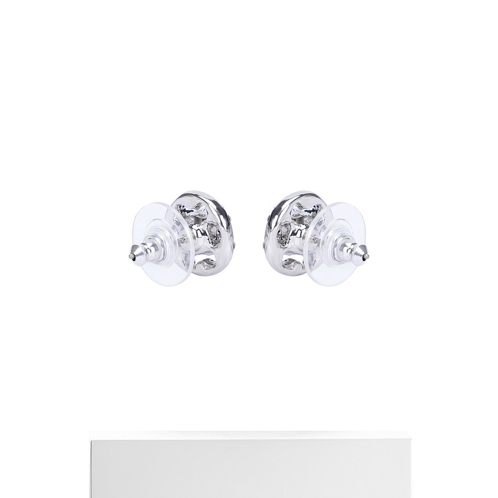 天猫国际美国直购美国直邮Givenchy纪梵希银色圆形单钻配碎钻耳钉60558796-NYO3