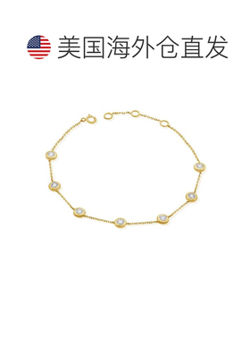 自营sabrina14K Yellow Gold Diamond Bezel Bracelet - yellow g