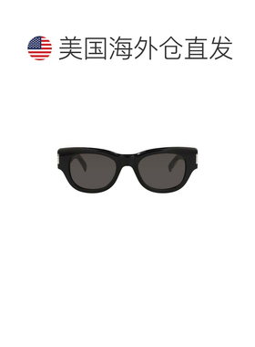 自营saint laurent猫眼框架回收醋酸纤维太阳眼镜-黑色水晶灰色