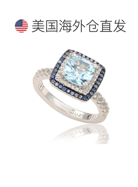 自营Suzy Levian Sterling Silver Purple Amethyst Cushion Cut