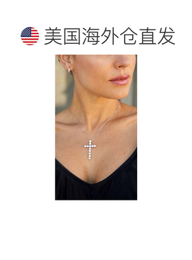 自营savvy cie jewels纯银 5.5 毫米养殖淡水珍珠十字架 白色 美