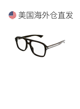 自营saint laurentSl 881 Opt Double Bridge超大方形眼镜-白色