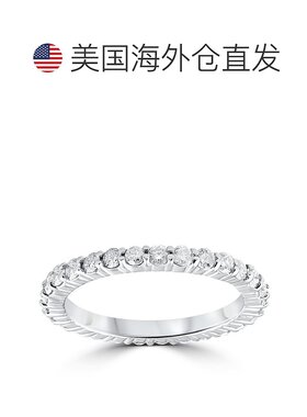 自营 pompeii33/4 克拉钻石永恒结婚戒指 14k 白金实验室创建 - 1