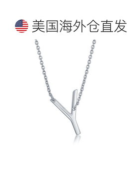 自营simona纯银侧面初始项链 - y 美国奥莱直发