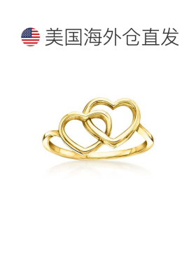 自营 Ross-Simons Italian 14kt Yellow Gold Interlocking-Heart