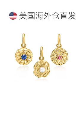 自营RS Pure by Ross-Simons Birthstone Flower Charm in 14kt Y
