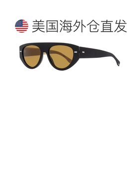 自营Boss 男士平顶太阳镜 1443S SDK70 黑色/棕褐色 56 毫米 - sd