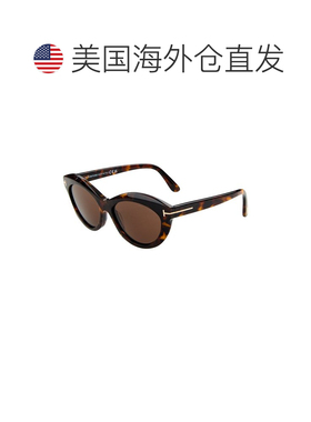自营Tom Ford女士55mm太阳镜-棕色 美国奥莱直发