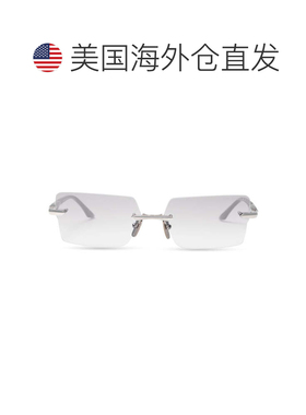 自营ditaEymori Rimless Rectangular Sunglasses with Sleek Met