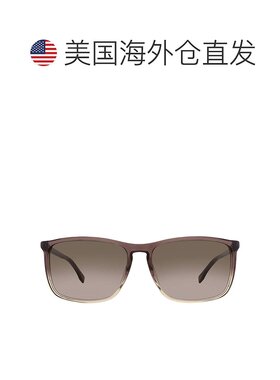 自营Hugo Boss Brown Shaded Square Men's Sunglasses BOSS 0665