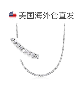 自营Ross-Simons 925 纯银渐变 CZ 网球项链 - 18 英寸 美国奥莱