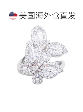 自营Suzy Levian Sterling Silver Cubic Zirconia Double Butter