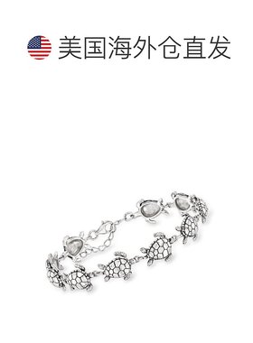 自营 ross-simonsRoss Simons纯银海龟手镯-7.5英寸 美国奥莱直发