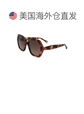 自营Carolina Herrera Women's 55 mm Havana Sunglasses HER0181