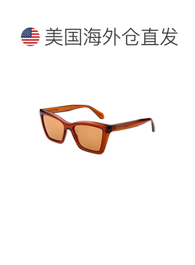 自营salvatore ferragamoFerragamo女士53mm太阳镜-棕色 美国奥莱