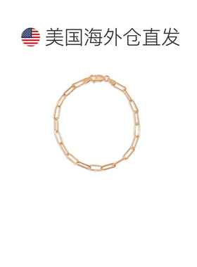 自营sabrina14k 金回形针链式手链 - 玫瑰色 美国奥莱直发