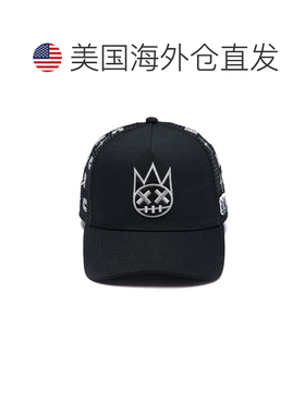 自营cult of individuality重复图案单色帽子-黑色 美国奥莱直发