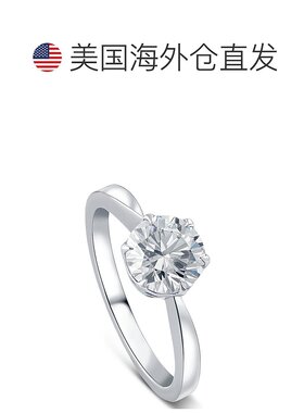 自营 pompeii31 1/2 克拉单石实验室培育圆形钻石订婚戒指 14k 金