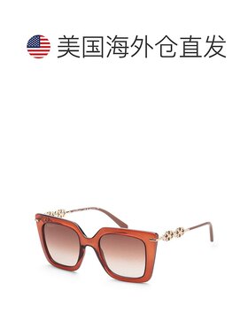 自营salvatore ferragamo菲拉格慕女式51毫米棕色太阳镜-透明棕色