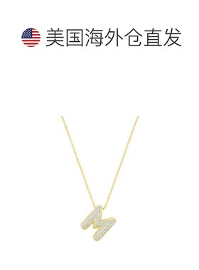 自营 adornia14k镀金铺路泡泡字母项链-金色-m 美国奥莱直发吊坠