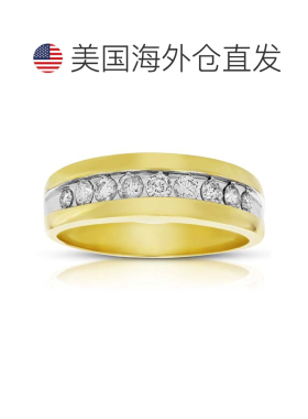自营vir jewels0.80 cttw 舒适型钻石结婚戒指 14K 黄金通道 - 黄