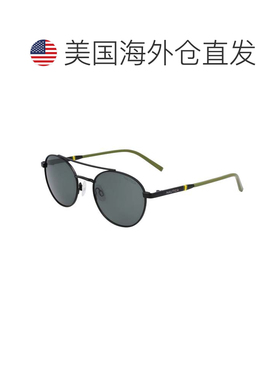自营Nautica 男士徽标圆形太阳镜 - 黑色铁洗 美国奥莱直发配饰