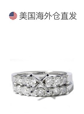 自营 pompeii31 克拉钻石订婚配对结婚戒指戒托 - 14k 白金 美国