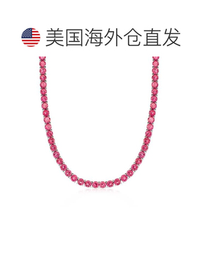 自营Ross-Simons 925 纯银粉色托帕石网球项链 - 20 英寸 美国奥