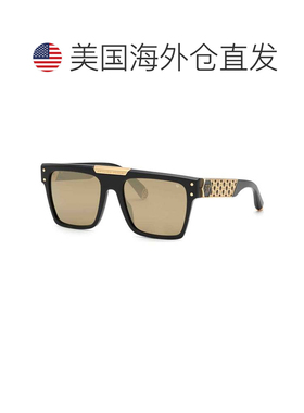 自营Philipp Plein男士55mm太阳镜SPP08055700G-闪亮黑色 美国奥