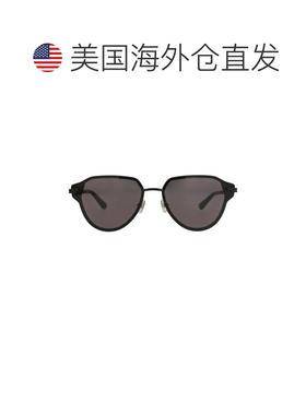 自营bottega veneta飞行员镜框金属太阳眼镜-黑色黑色灰色 美国奥