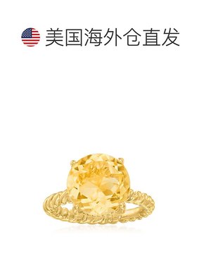 自营 Ross-Simons 黄水晶戒指 18 克拉金 18 克拉 - 黄色 美国奥