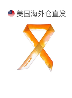 自营salvatore ferragamoFerragamo Logo Silk Scarf - orange