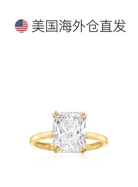 自营 14kt 黄金 Ross-Simons CZ 戒指 白色 美国奥莱直发