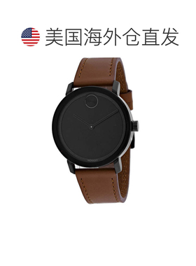 自营Movado Men's Bold Black Round 40mm - black 美国奥莱直发