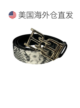 自营Bally 6302282 Mirror B Reversible Snake Embossed Leather