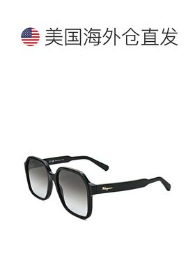 自营 salvatore ferragamo菲拉格慕女式56毫米灰色太阳镜-黑色 美
