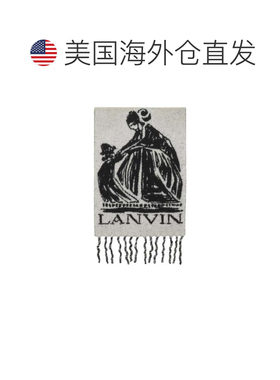 自营lanvin灰色蓬松混色新羊毛围巾-灰色 美国奥莱直发