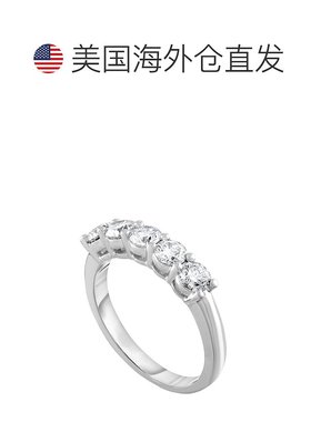 自营 diana m.18K 白金 1.00ct 结婚戒指 - 白色 美国奥莱直发