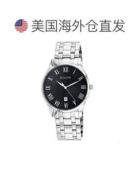 自营Bulova Men's Classic Black Dial Watch - black 美国奥莱直